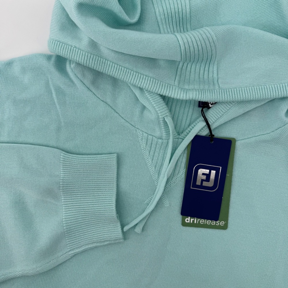 FootJoy Sweater Hoodie Mens XXL Mint Drirelease Wool Blend Pullover 33310